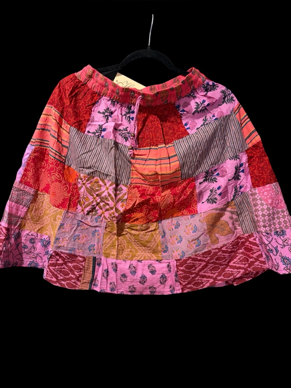Boho Patchwork #4 Mini Skirt - Multicolor